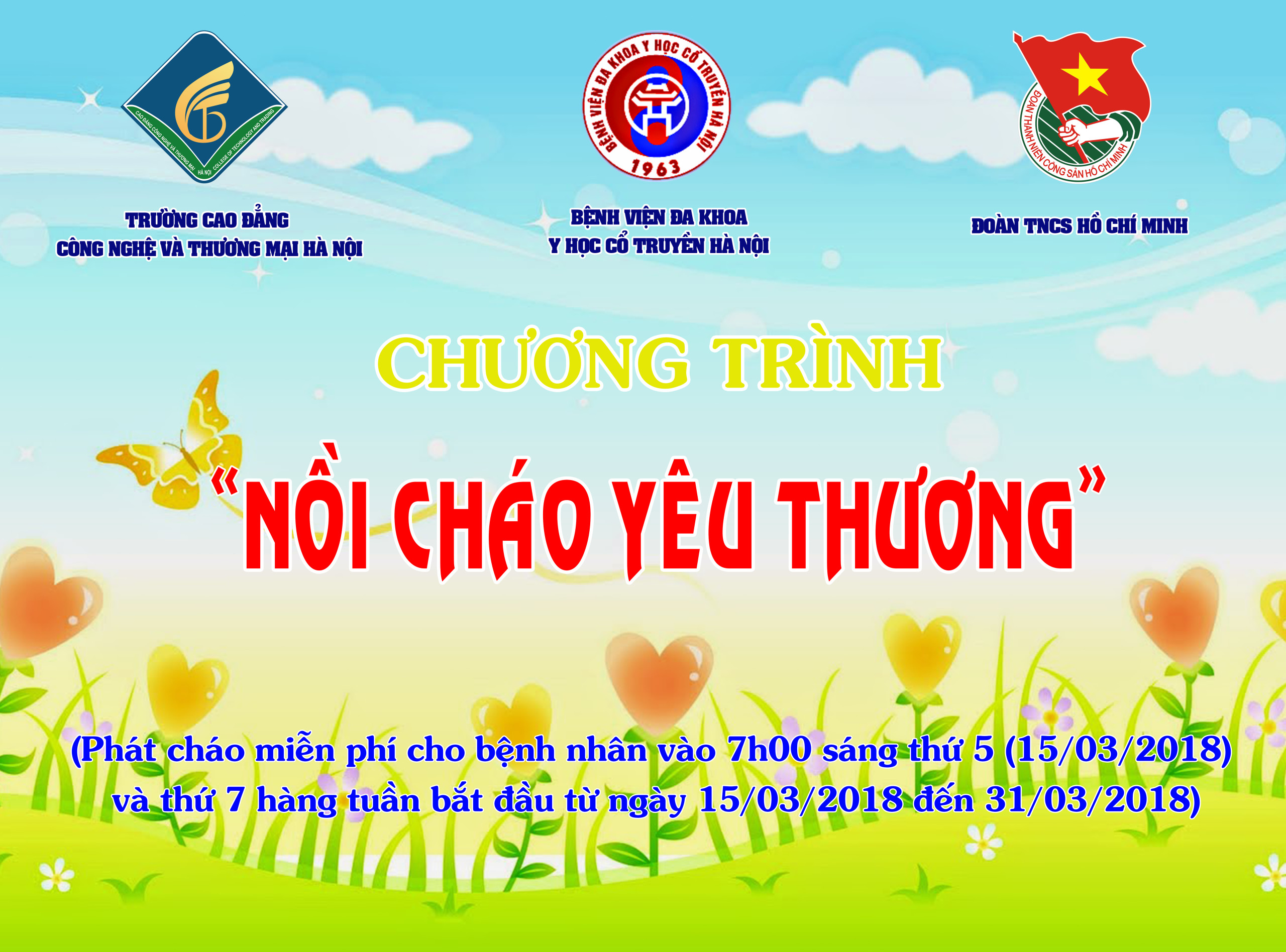 Chương trình “Nồi cháo yêu thương” của Đoàn thanh niên trường cao đẳng Công nghệ và Thương mại Hà Nội