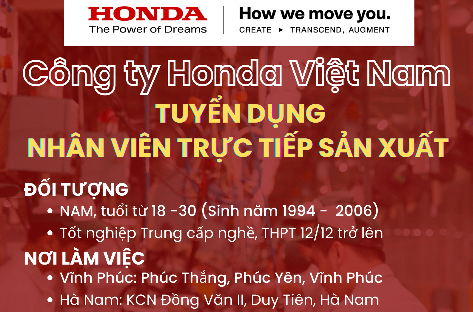 honda tuyển dụng 2024